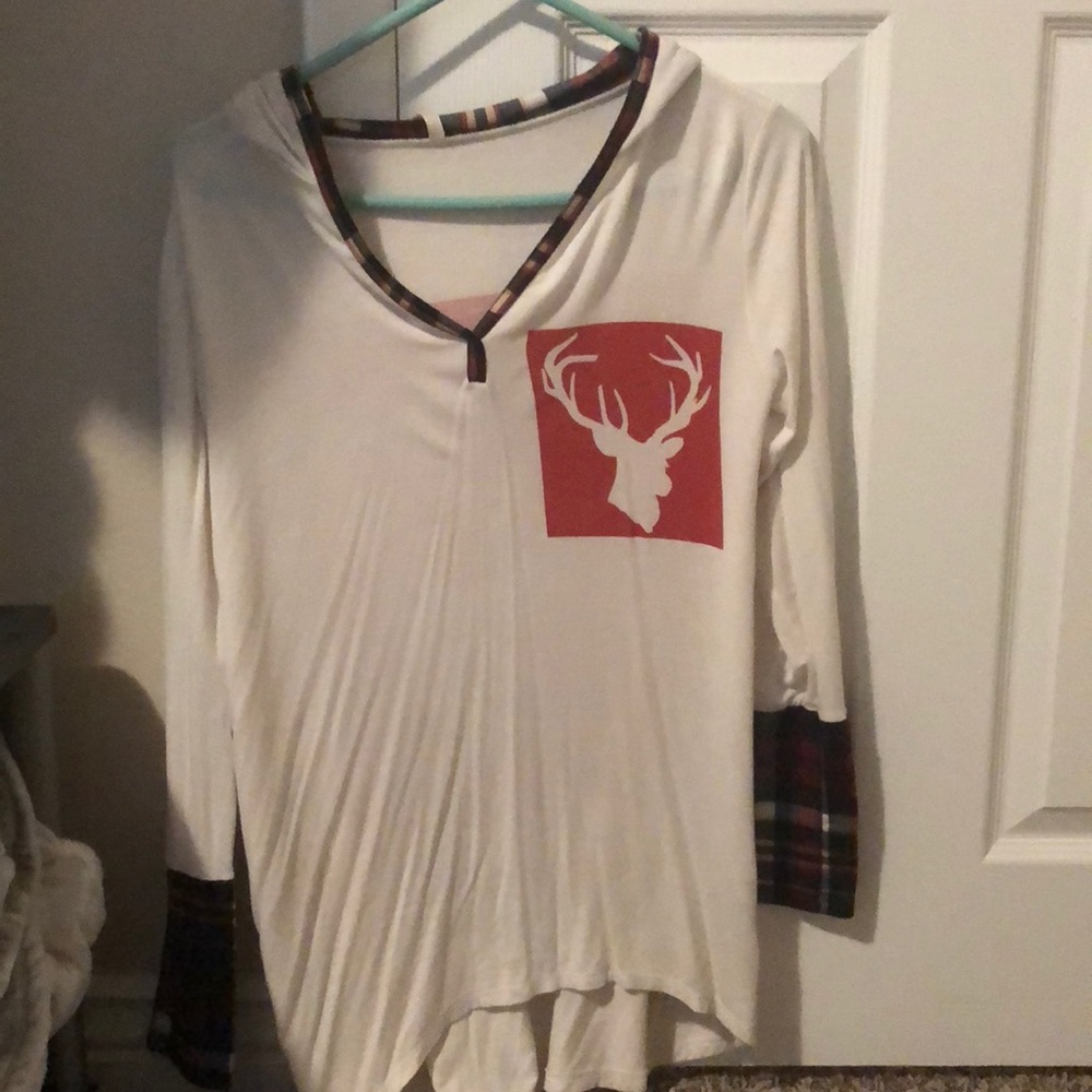 Hooded pajama top,  used not a lot,  no stains
